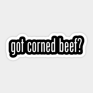 Got Corned Beef? Filipino Food Humor Design by AiReal Apparel Sticker